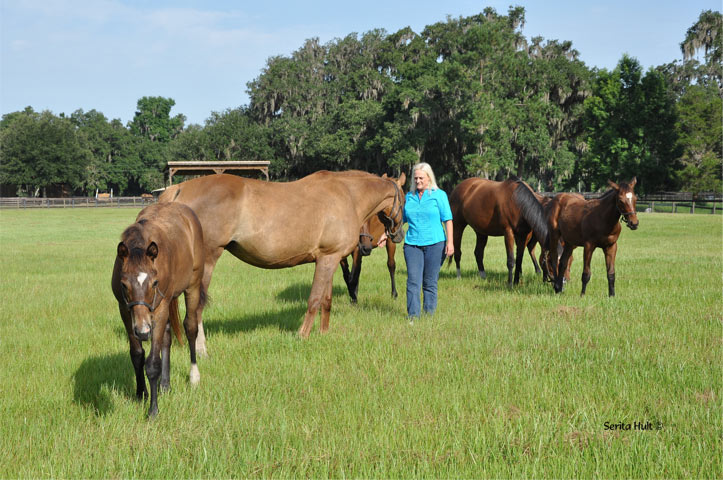 Lori with Horses